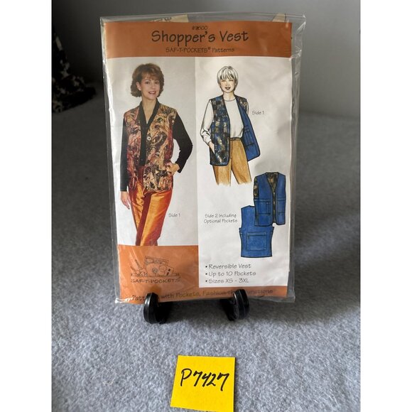 SAF-T-Pockets Shoppers Vest Sewing Pattern #9500 Size XSmall Small Medium 3XL 20 - Picture 6 of 6